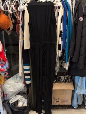 Express Black Knit One Piece with Drawstring Waist